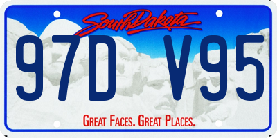 SD license plate 97DV95