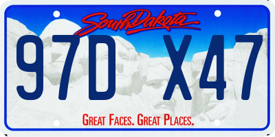 SD license plate 97DX47