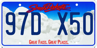 SD license plate 97DX50
