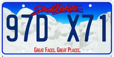 SD license plate 97DX71