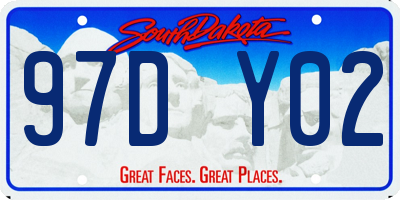SD license plate 97DY02