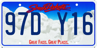 SD license plate 97DY16