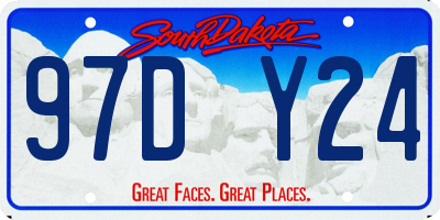 SD license plate 97DY24