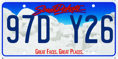 SD license plate 97DY26