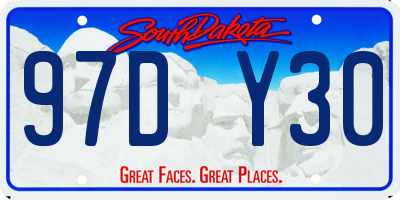 SD license plate 97DY30