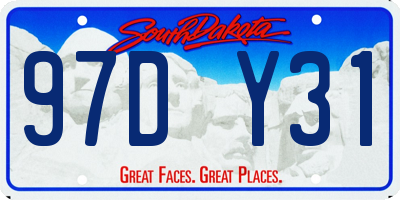 SD license plate 97DY31