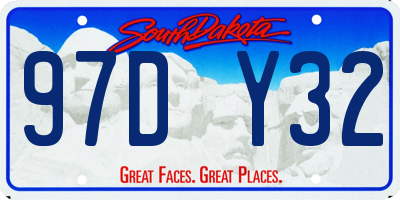 SD license plate 97DY32