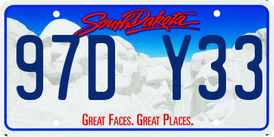 SD license plate 97DY33