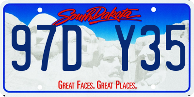 SD license plate 97DY35