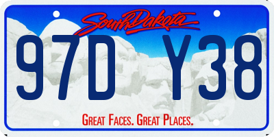 SD license plate 97DY38