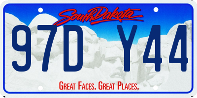SD license plate 97DY44