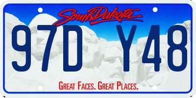 SD license plate 97DY48