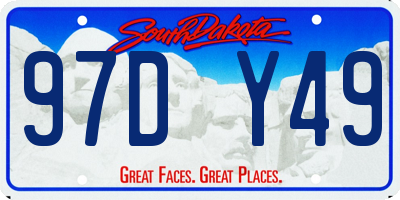 SD license plate 97DY49