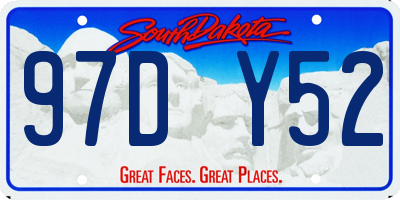 SD license plate 97DY52