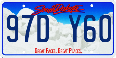 SD license plate 97DY60