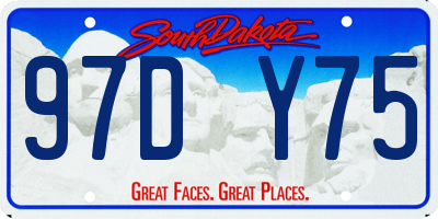 SD license plate 97DY75