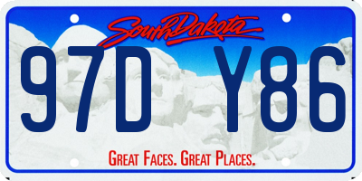 SD license plate 97DY86