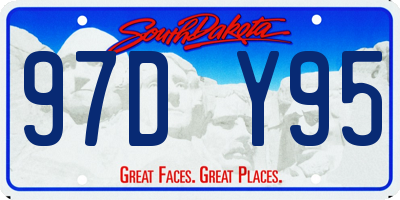 SD license plate 97DY95