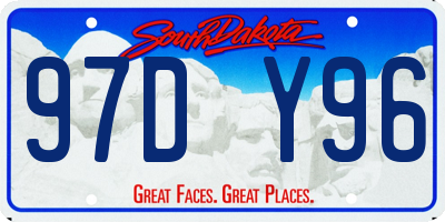 SD license plate 97DY96