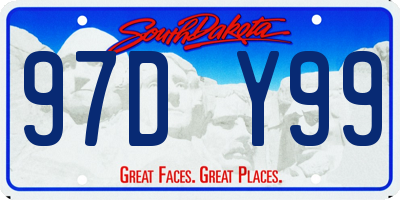 SD license plate 97DY99