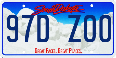 SD license plate 97DZ00