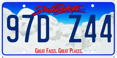 SD license plate 97DZ44