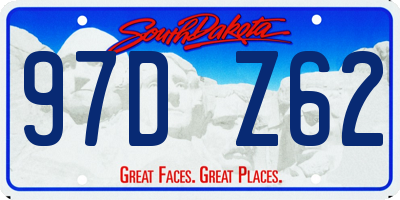 SD license plate 97DZ62