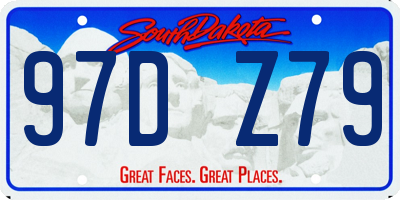 SD license plate 97DZ79