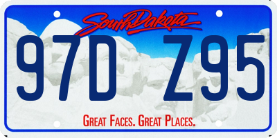 SD license plate 97DZ95