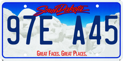 SD license plate 97EA45