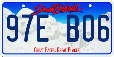 SD license plate 97EB06