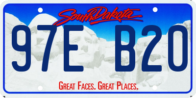 SD license plate 97EB20