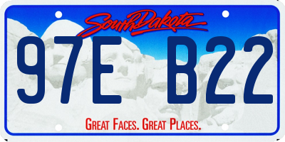SD license plate 97EB22