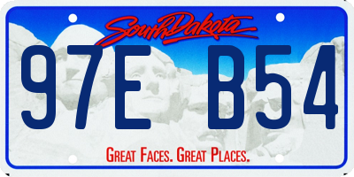 SD license plate 97EB54