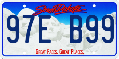 SD license plate 97EB99