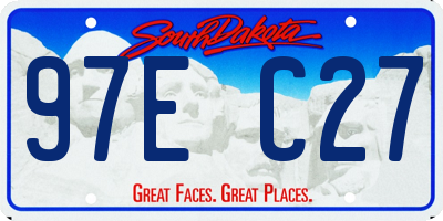 SD license plate 97EC27