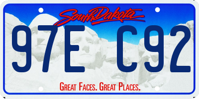 SD license plate 97EC92