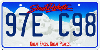 SD license plate 97EC98