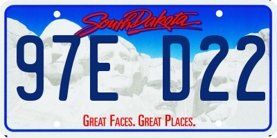SD license plate 97ED22