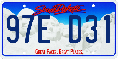 SD license plate 97ED31