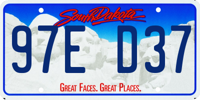 SD license plate 97ED37