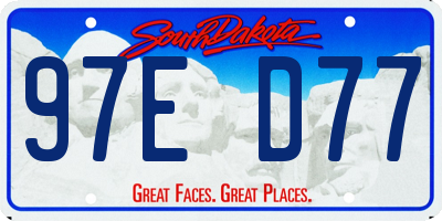 SD license plate 97ED77