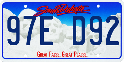 SD license plate 97ED92