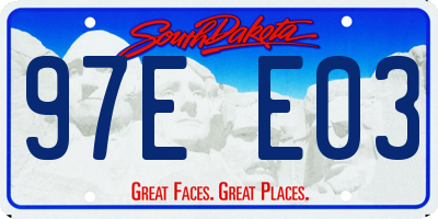 SD license plate 97EE03
