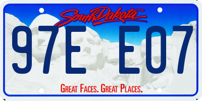 SD license plate 97EE07