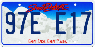 SD license plate 97EE17