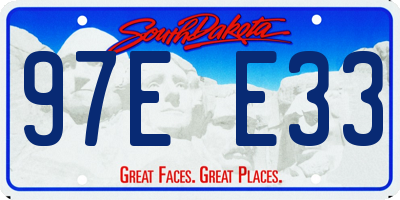 SD license plate 97EE33