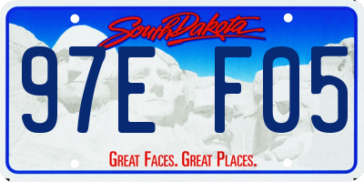 SD license plate 97EF05