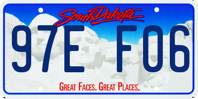 SD license plate 97EF06