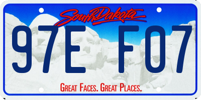 SD license plate 97EF07